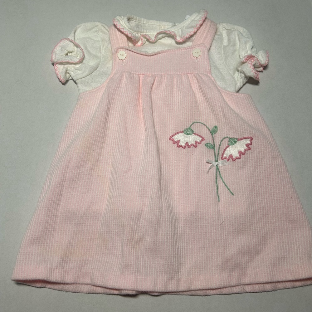 Carter's Pink and White Casual Kids Dress